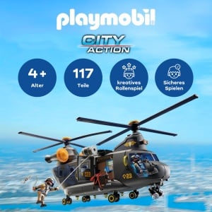Helicopter de Salvare PLAYMOBIL 71149 cu Lumini si Sunete, 117 Piese - Img 2