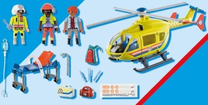 Helicopter de salvare PLAYMOBIL 71203, 48 piese, pentru copii de la 4 ani - Img 7