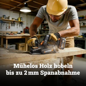 Hobel electric WORX WX620.9, 20V, motor fara perii, latime 82 mm - Img 2