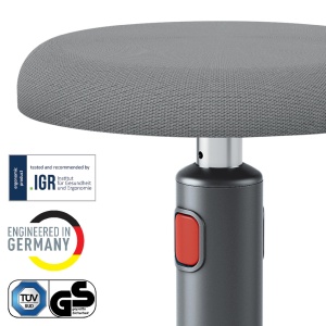 Hocker Ergonomic Leitz Active, Inaltime Ajustabila 46-79 cm, Culoare Gri - Img 7