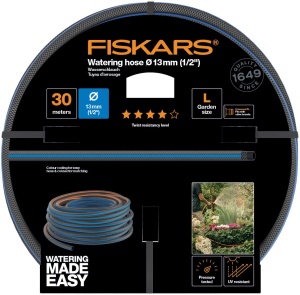 Hose de gradina Fiskars L, 30 m, UV-protejat, negruportocaliualbastru - Img 3