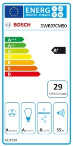 Hota de perete Bosch DWB97CM50 seria 6 latime 90 cm recirculare si evacuare a aerului Made in Germany motor EcoSilence Drive silentios si eficient ilu - Img 11