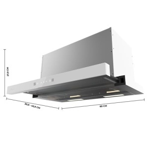 Hota telescopica Cecotec Bolero Flux TLT 605501, 606.4 mh, clasa A, alb - Img 2