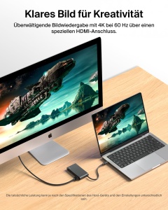 Hub USB-C Belkin 5 in 1 cu HDMI, 4K 60Hz, 100W Power Delivery - Img 4
