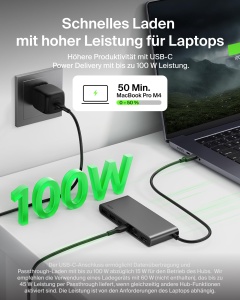 Hub USB-C Belkin Connect 8-in-1, 4K 60Hz, 100W PD, 2.5Gb Ethernet, Gri - Img 5