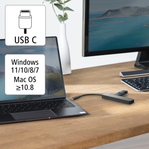 Hub USB C Hama, 5 Porturi, 4K HDMI, Negru - Img 5