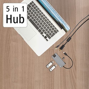 Hub USB C Hama 5 Porturi cu HDMI 4K, 2 USB-A, 1 USB-C, Alu - Img 8