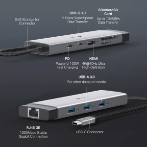 Hub USB-C TP-Link UH9120C, 9-in-1, 4K 60Hz HDMI, 100W - Img 2