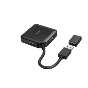 Hub USB Hama 4-Port 3.2 Gen1, 4 in 1, Negru, 5 Gbits - Img 4
