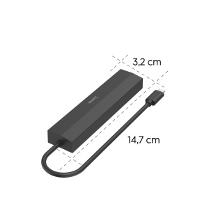 Hub USB Hama 6 Porturi, 3x USB-A, USB-C, HDMI, LAN, Negru - Img 6