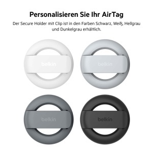 Husa AirTag Belkin cu Clip, Protectie Antisoc, Culoare Negru - Img 6
