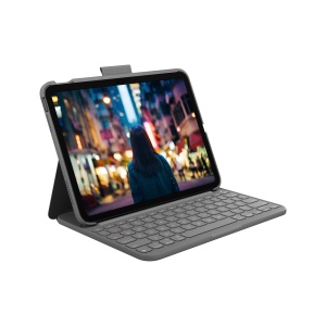 Husa cu tastatura Logitech Schlank Folio pentru iPad, design subtire, AZERTY