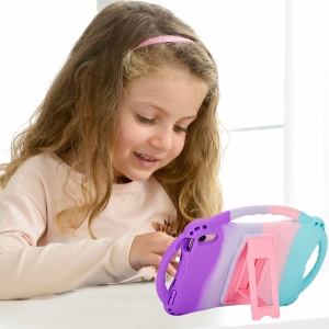 Husa de protectie TopEsct pentru iPad Mini 6, roz si turcoaz, silicon rezistent - Img 6