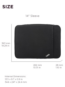 Husa Lenovo ThinkPad 14 Inch Design Slim Protectie Laptop Negru - Img 6
