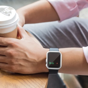 Husa pentru Ceas Inteligent Apple Watch 44mm, Transparenta, Cu Protectie din Sticla - Img 6