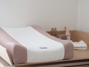 Husa pentru saltea de infasat BEABA Sofalange 100 bumbac organic Old Pink - Img 4