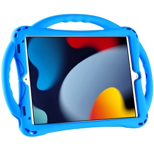 Husa protectie pentru iPad 10.2 TOPESCT, silicon, albastra, cu maner si suport