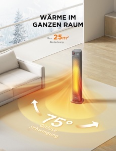 Incalzitor ceramic Midea NTH20-22GR 2000W termostat reglabil timer 24h gri - Img 4
