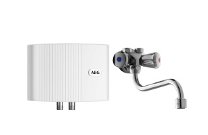 Incalzitor de apa instantaneu AEG MTH 350 OT, 3,5 kW, cu robinet pentru chiuveta