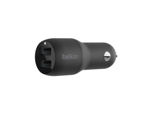 Incarcator auto Belkin USB cu 2 porturi, 24W, pentru iPhone si Android