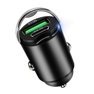 Incarcator Auto USB C Elzle, 30W PD si 18W QC3.0, Dual Port