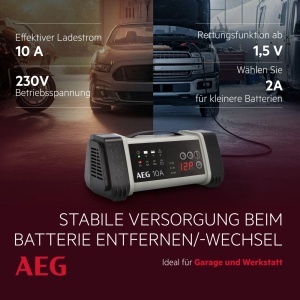 Incarcator baterii AEG LT 10, 10A pentru 1224V, 9-stadii, negrugri - Img 5