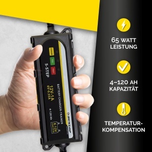 Incarcator de baterii Dunlop cu LED, 612V, pentru baterii de plumb, gel si AGM - Img 2