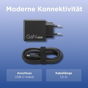 Incarcator Dual USB-C Lenovo 65W GaN pentru Laptop si Telefon, Negru - Img 7