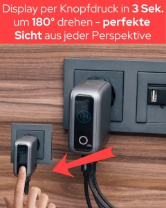 Incarcator Mini Verbatim GaN 140W cu Display, 4 Porturi USB-C si USB-A - Img 6