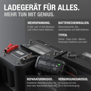 Incarcator pentru baterii NOCO GENIUS10, 10A, 6V12V, pentru auto si motociclete - Img 5
