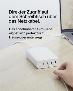 Incarcator rapid Belkin BoostCharge Pro 200W cu 4 porturi USB-C, cablu 1.5m - Img 4