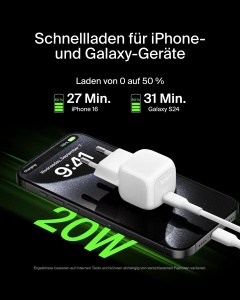 Incarcator rapid Belkin BoostCharge USB-C 20W, alb, compact - Img 2