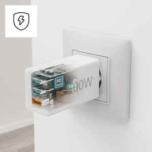 Incarcator rapid Hama USB, 100W, 3 porturi, alb - Img 3