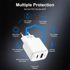 Incarcator rapid V-TAC 20W USB-C, compact, pentru iPhone si Samsung - Img 5