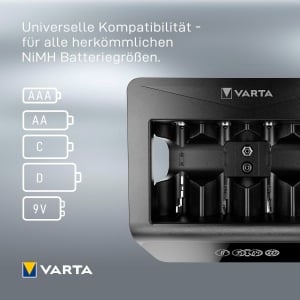 Incarcator VARTA LCD Universal pentru 4 baterii AAAAACD sau 1x 9V, 2600 mAh - Img 10