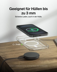 Incarcator Wireless Belkin BoostCharge Pro 15W cu Stand, Negru - Img 5