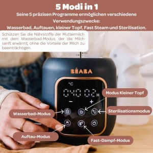 Incubator pentru biberoane BEABA Multi-Milk, 5 moduri, design premium, usor de utilizat - Img 4