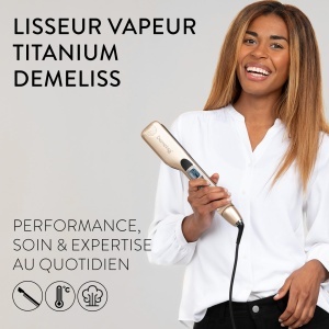 Indreptator de par Demeliss Saint Algue Titanium Smooth Ritual, 40 ml, cu perie de descurcare - Img 7