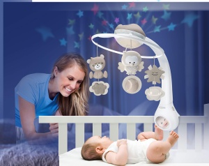 Infantino 3-in-1 Projektor Musik-Mobile Gri Functie Lumina si Sunete Naturale - Img 2