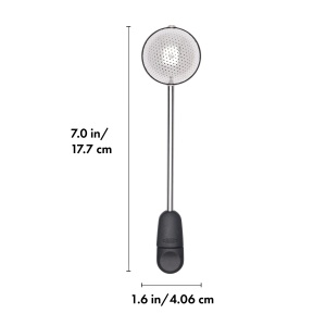 Infuzor de ceai OXO Good Grips cu functie de rasucire pentru ceai vrac - otel inoxidabil, negru - Img 2