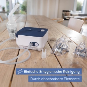 Inhalator Beurer IH 16, compact, pentru adulti si copii, culoare albastruwhite - Img 5