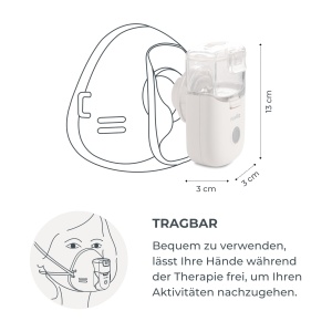 Inhalator Nuvita 5078 MESH - Portabil, usor, silentios, cu baterie reincarcabila - Img 2