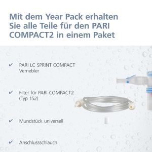 Inhalator PARI COMPACT2 Year Pack - Set de inlocuire pentru performanta optima - Img 4