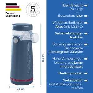 Inhalator portabil Beurer IH 49 compact silentios cu acumulator reincarcabil - Img 6