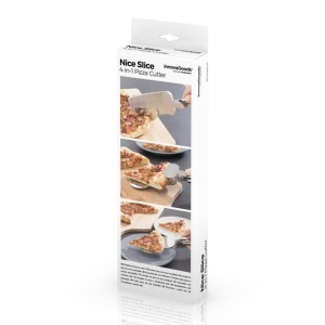 InnovaGoods - Taietor de pizza 4 in 1 Otel inoxidabil Inovator si functional Usor de curatat Economiseste timp si efort Argintiu Otel inoxidabil - Img 7