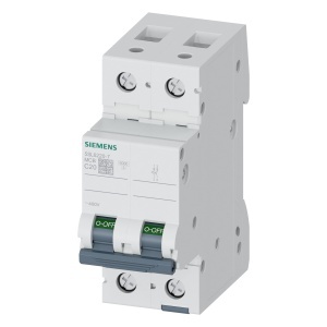 Intrerupator de circuit Siemens 5SL6, 2 poli, 20A, 400V AC, capacitate de intrerupere 6 kA