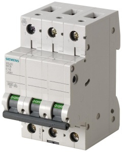 Intrerupator de suprasarcina Siemens 5SL6, 3 poli, 40A, 400V AC, 6 kA