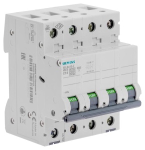 Intrerupator tetrapolar Siemens 16 A, Curva C, pentru instalatii electrice