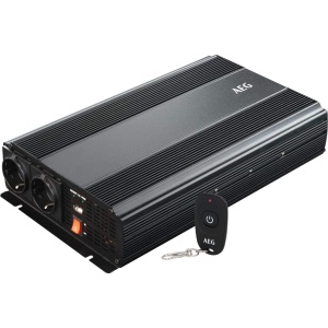 Invertor auto AEG 1500W 12V DC la 230V AC telecomanda wireless protectie supraincarcare