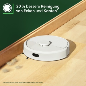 iRobot Roomba 105 Combo - Aspirator + Mop - Clearview LiDAR - 7000Pa - 120 min- SmartScrub - Evitati obstacolele - Curatati zonele - Incarcati si continuati - Aplicatie - Alb - Img 9